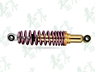 Rear shock absorber with double rings and large cy